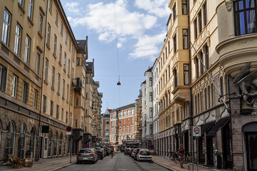 Streets of Copenhagen City, Denmark, Scandinavia. 