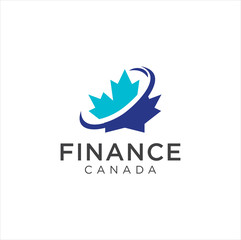 Canadian Financial Logo . Insurance Business Canada logo Design Illustration . Maple Solution Logo Stock Vector . Business financial logo