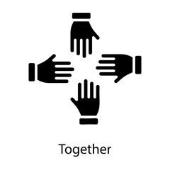 Obraz premium Together Glyph Vector