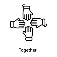 Obraz premium Together line Vector