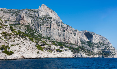 Fototapeta premium Calanques National Park, mountainous coastline in south France near Marseille
