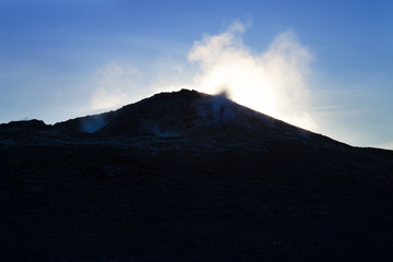 Deserted dramatic landscape of Iceland