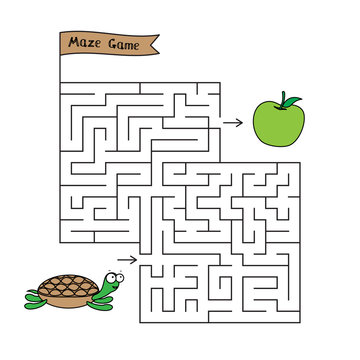 Cartoon Turtle Maze Game