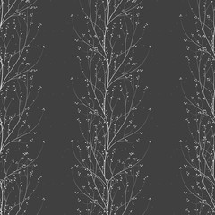 Seamless pattern with branches leaf