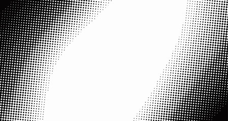 Halftone wave background. Curved gradient texture or pattern. Vertical gradient dots. Pop art texture. Vector illustration.