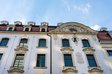 Obraz premium antique building view of Market Place Leipzig, Germany