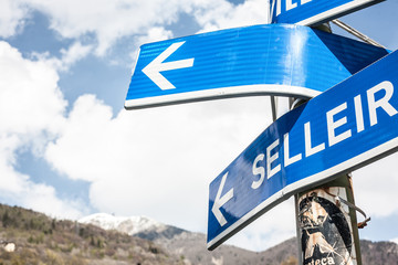 Road sign in Northern Italy