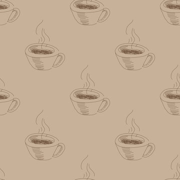 Coffee vector doodle