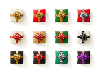Gift box collection top view