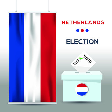 Netherlands election background vector work ,Flat design, Vector illustration.