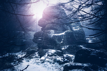 Die Felsformation Brockenkinder im Nationalpark Harz