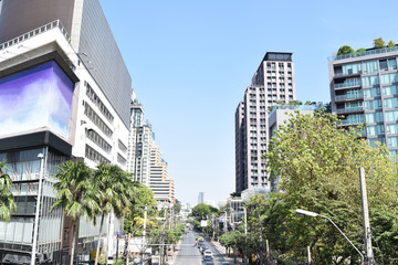 Obraz na płótnie Canvas Cityscape of Ekkamai, Bangkok, Thailand