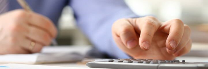 Accountant Manager Analyzing Investment Chart