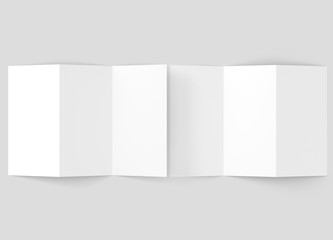 A4 A5 Trifold Z Fold Brochure White Blank Mockup