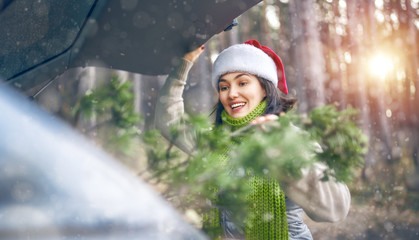 woman is relaxing and enjoying road trip
