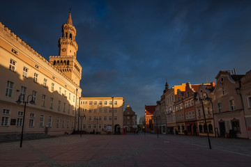 Naklejka na ściany i meble Opole city in Opolskie Voivodeship with old hertiage buildings and wonderful views