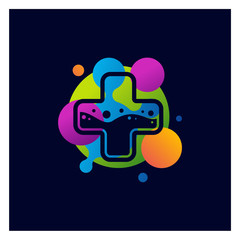 Colorful Health Logo Design Concept Vector. Health Logo Template. Icon Symbol. Illustration