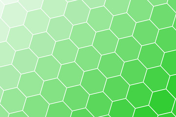 Honeycomb Grid tile seamless background or Hexagonal cell texture. in color Green.