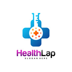 Health Lap Logo Design Concept Vector. Health Logo Template. Icon Symbol. Illustration