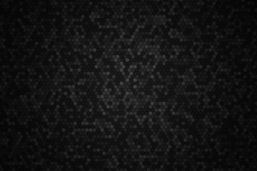 Honeycomb random Grid background or Hexagonal cell texture. in color black or dark gray or grey with random color.