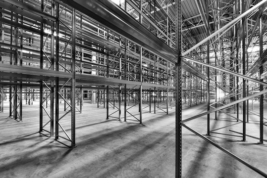 very new built steel high bay warehouse
