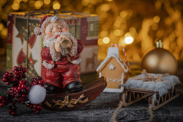 New Year and Christmas symbols and decorations