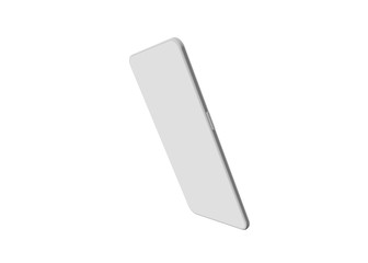 Smartphone White Mobile Phone Mock Up Model 3D Render