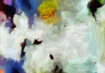 Weathered abstract grunge texture. Background with paint strokes and splashes. Pattern with dirty and blots elements. Retro oil style. Simple closeup template for graphic design