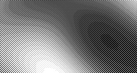 Halftone wave psychedelic background. Curved gradient texture or pattern. Vertical gradient dots. Pop art texture. Vector illustration.