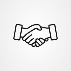 Handshake icon vector design , agreement sign illustration.