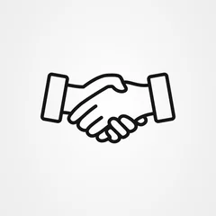 Foto op Plexiglas Handshake icon vector design , agreement sign illustration. © 1arts