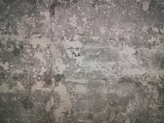Poster Verweerde muur Old grunge wall. Design background. Grey concrete wall background texture.