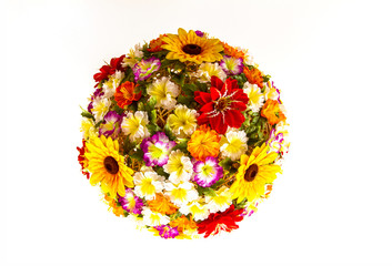 Colorful plastic flower