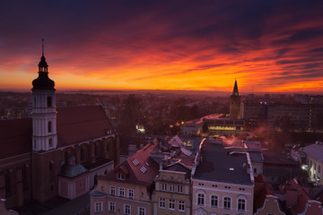 Opole city in Opolskie Voivodeship with old hertiage buildings and wonderful views