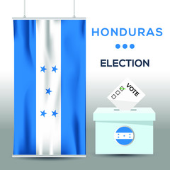 Honduras election background vector work ,Flat design, Vector illustration.