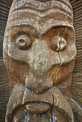 Wooden idol of celtic culture