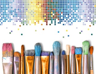 Paintbrush art paint creativity craft backgrounds exhibition