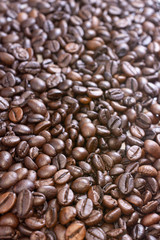 coffee beans is closeup