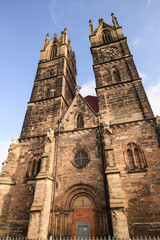 Fototapeta premium Imposantes Tumpaar von St. Marien im thüringischen Stadtilm