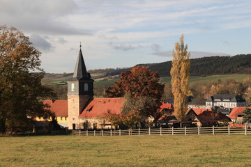 Blick auf Kleinhettstedt im Ilmtal