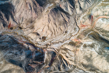 aerial view of landscape of surrounding area of Qilian Mountain