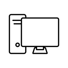 Computer icon vector design template on white background