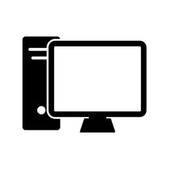 Computer icon vector design template on white background