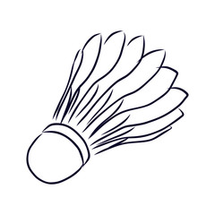 Badminton ball  isolated on white background