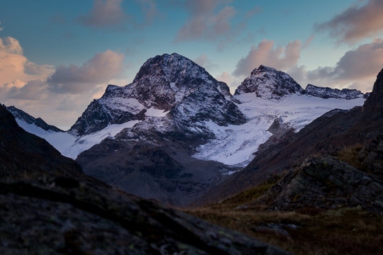 Berg Piz Buin in den Alpen (&Ouml;sterreich, Vorarlberg, Montafon)