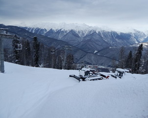 В горах