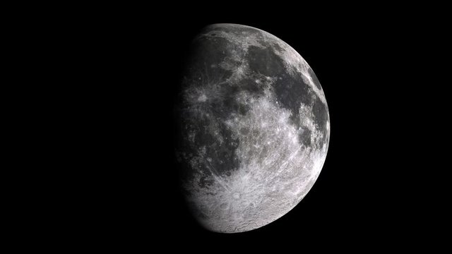 Moon Phases  4K time lapse video. High resolution and super detailed lunar phases.