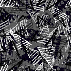 Camouflage sport pattern background seamless vector illustration. Classic camouflage sport pattern clothing style masking camo repeat print. Grey colors sea texture. Pattern for kids, boys, girls