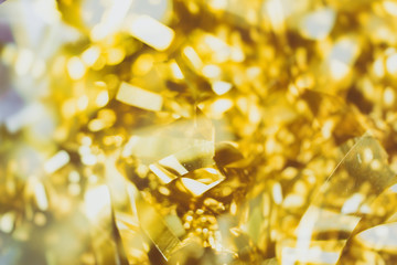 Golden sparkles trendy background. Christmas background.