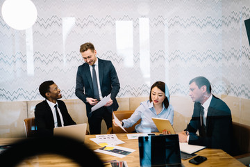 Business people having meeting in conference room